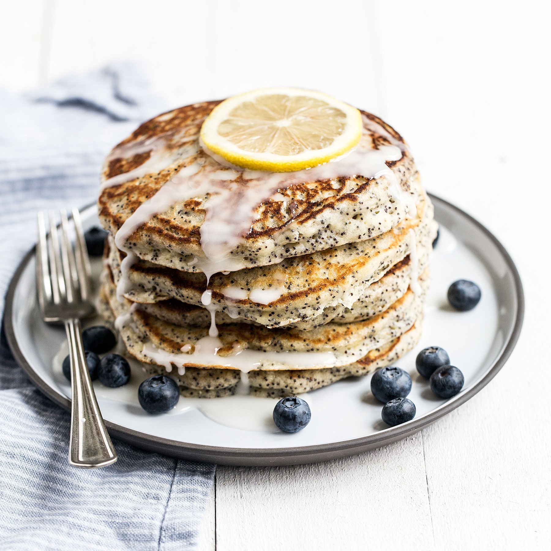 Lemon Poppy Seed Pancakes