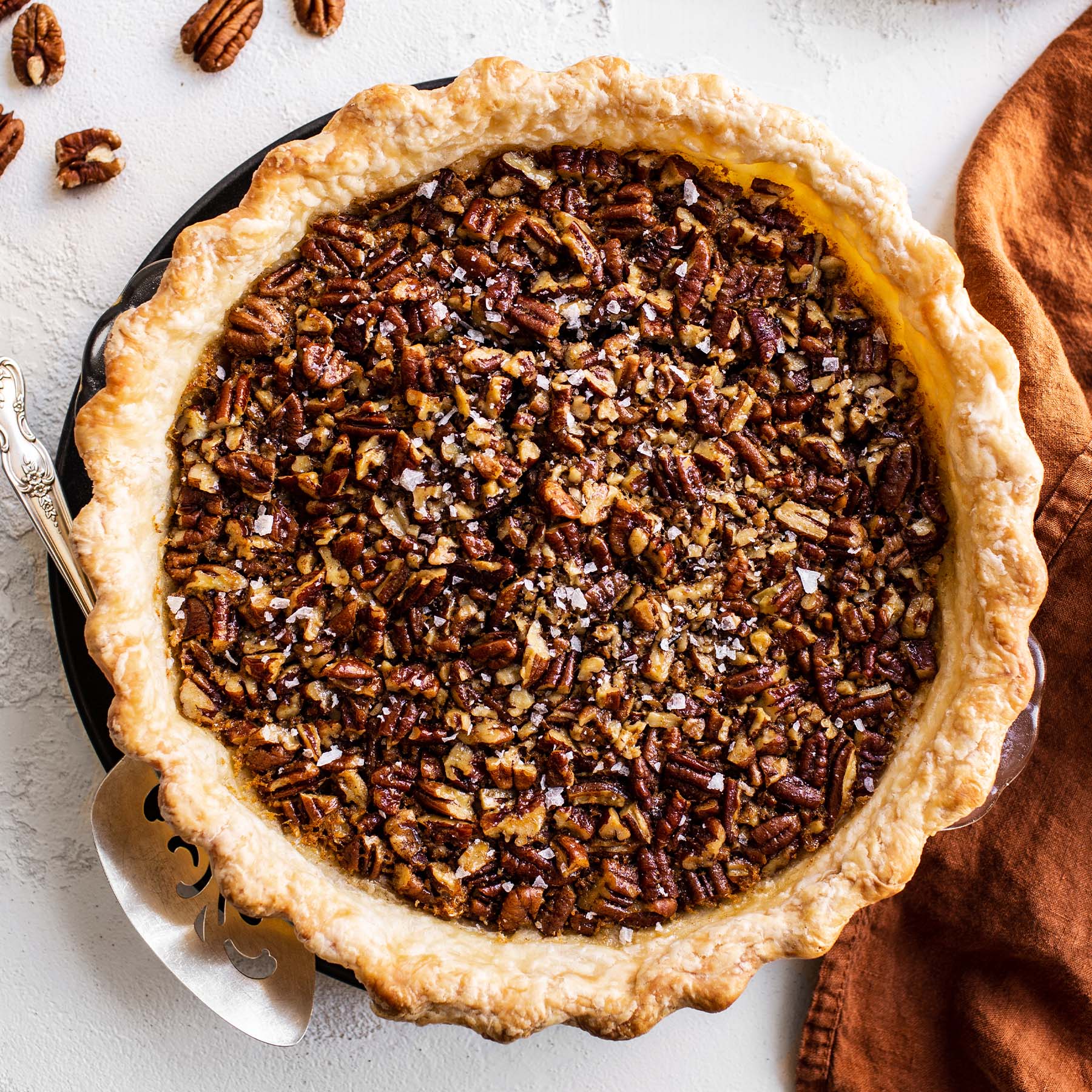 Browned Butter Maple Pecan Pie (Without Corn Syrup!)