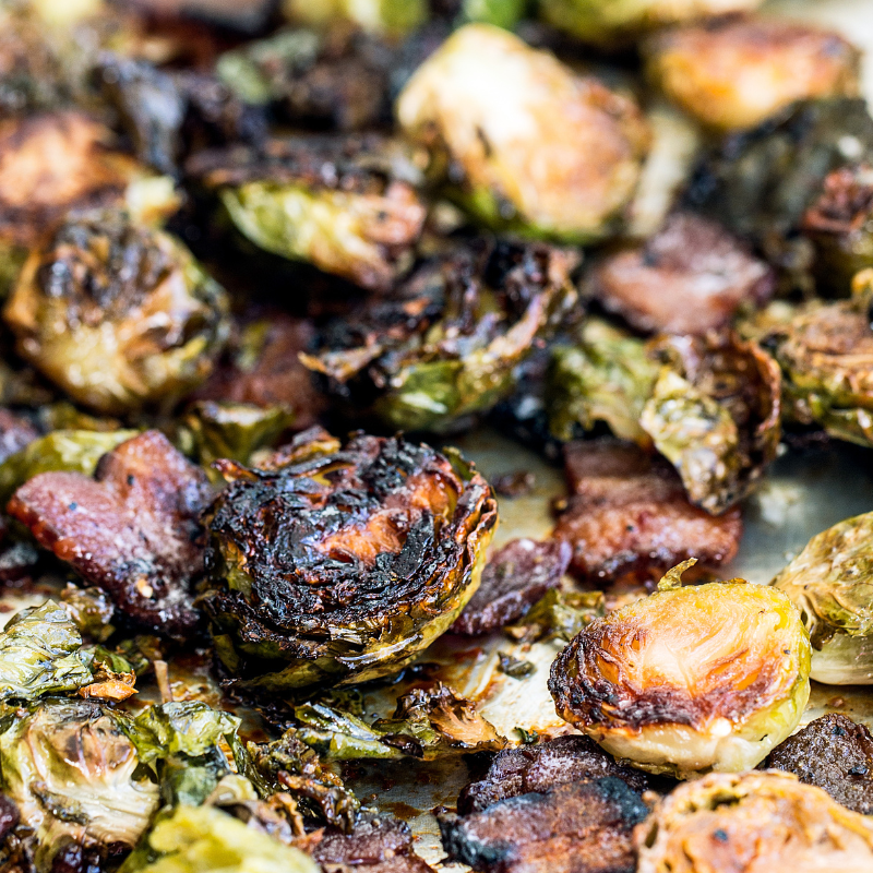 Maple Bacon Brussels Sprouts