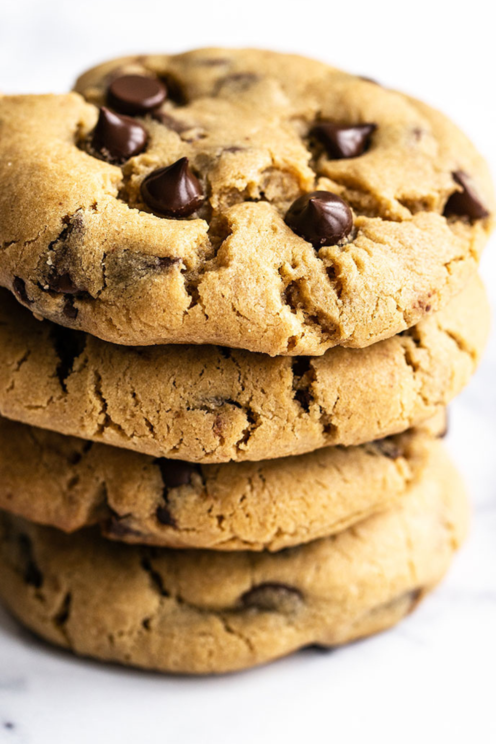 cookies stacked several high.