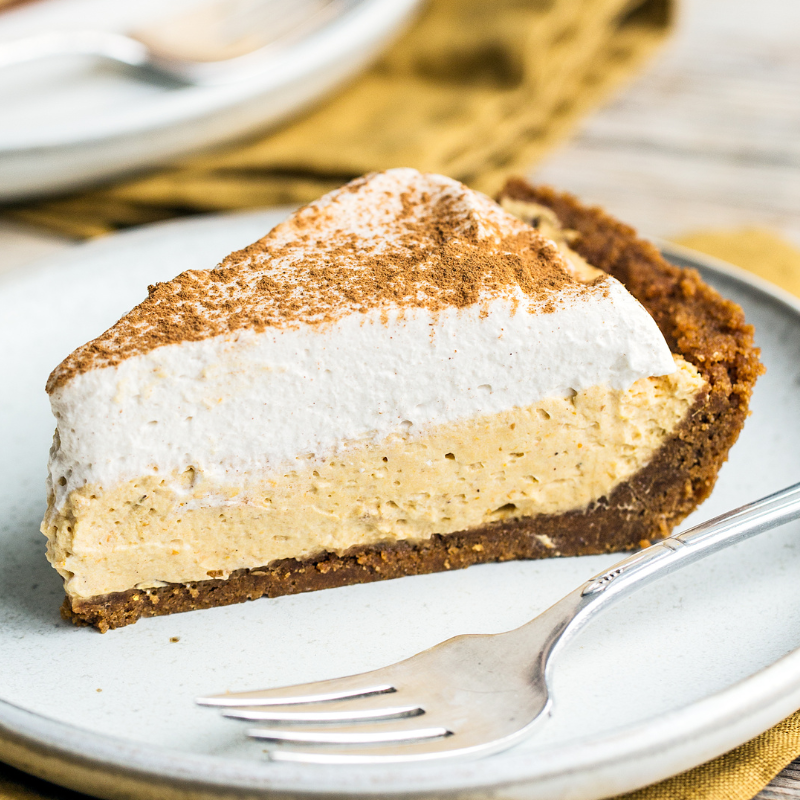 No Bake Pumpkin Mousse Pie